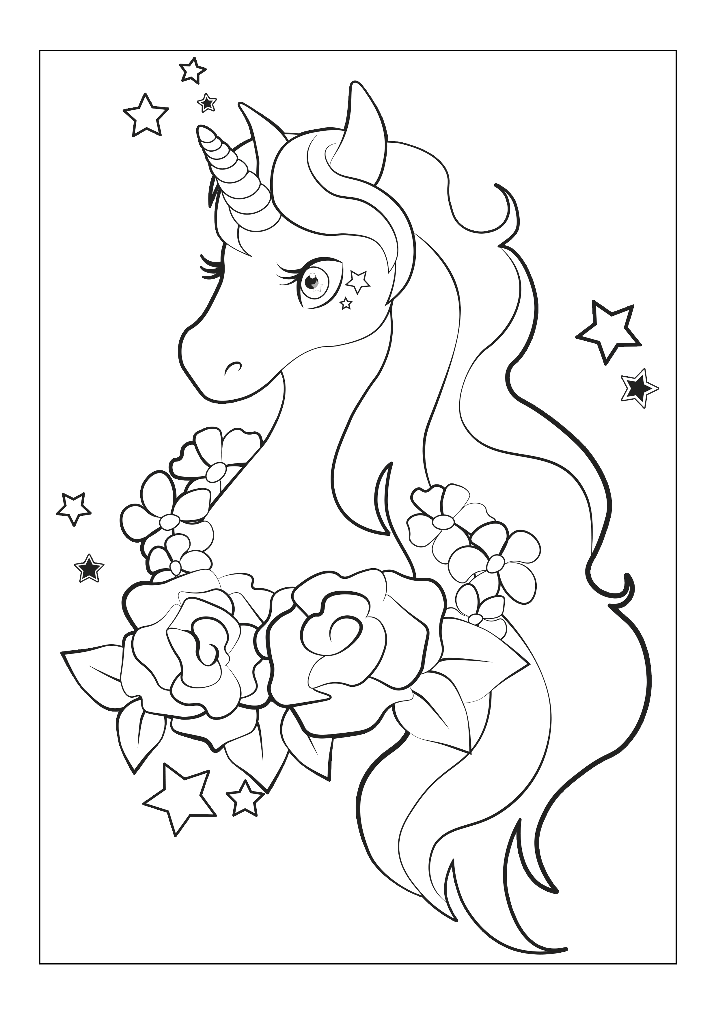 the best free <strong>coloring</strong> pages for girls  beautiful unicorn