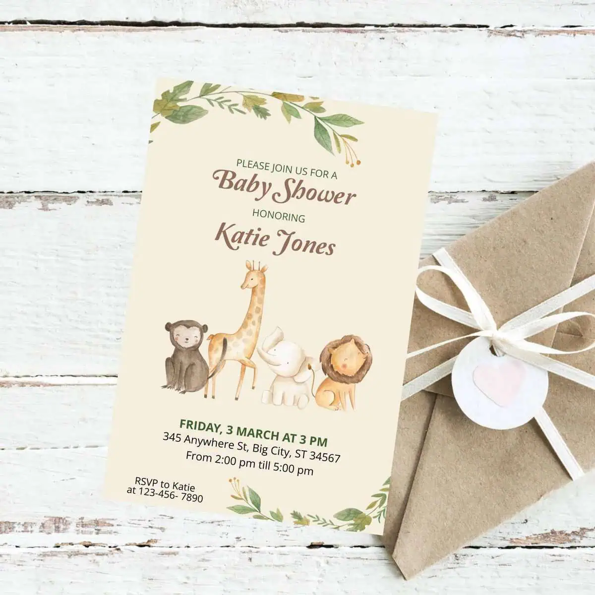 Editable baby shower invitation