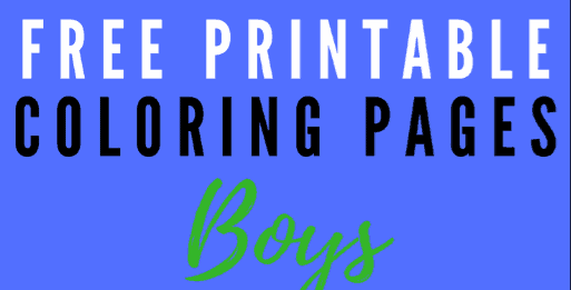 printable coloring pages for boys