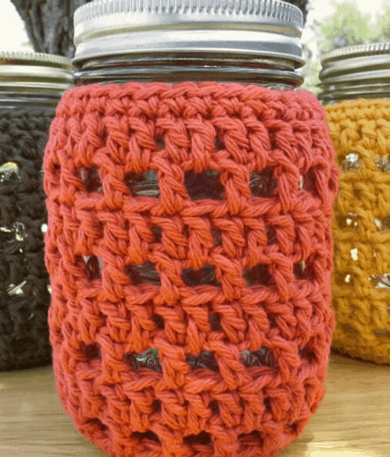 Crochet Mason Jar Cozy