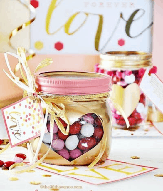 mason jar Valentine craft ideas