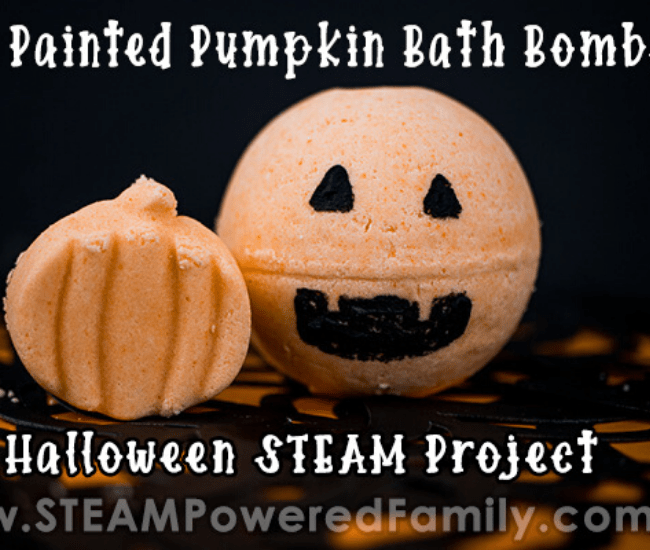 DIY pumpkin bath bombs