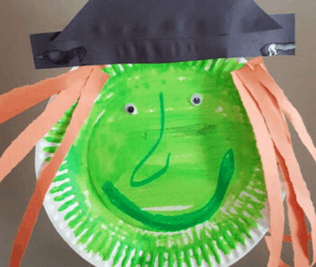 Paper Plate Witch Craft