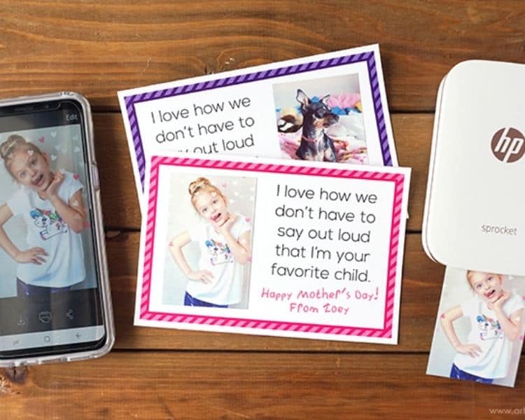 Free Printable Mother's Day Selfie Card