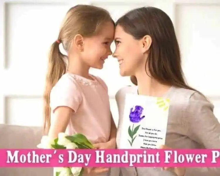 Mother's Day handprint flower poem craft