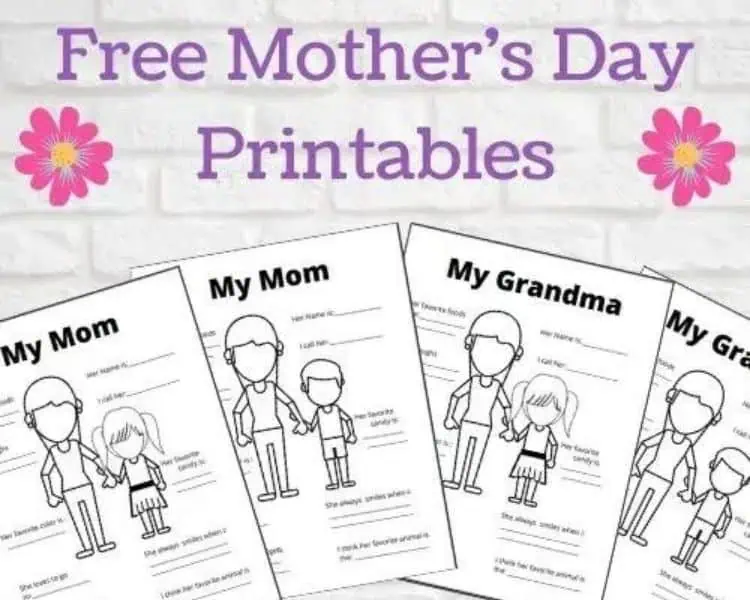 about my mom printable