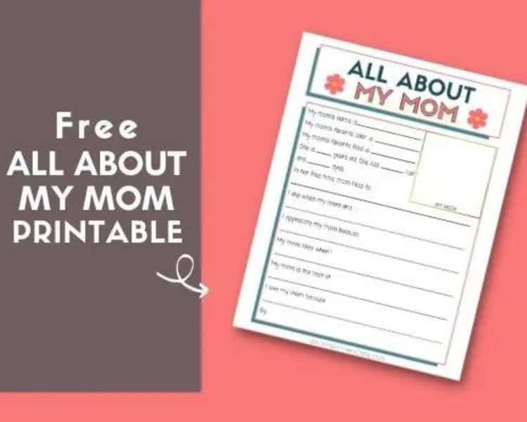 all about mom printable