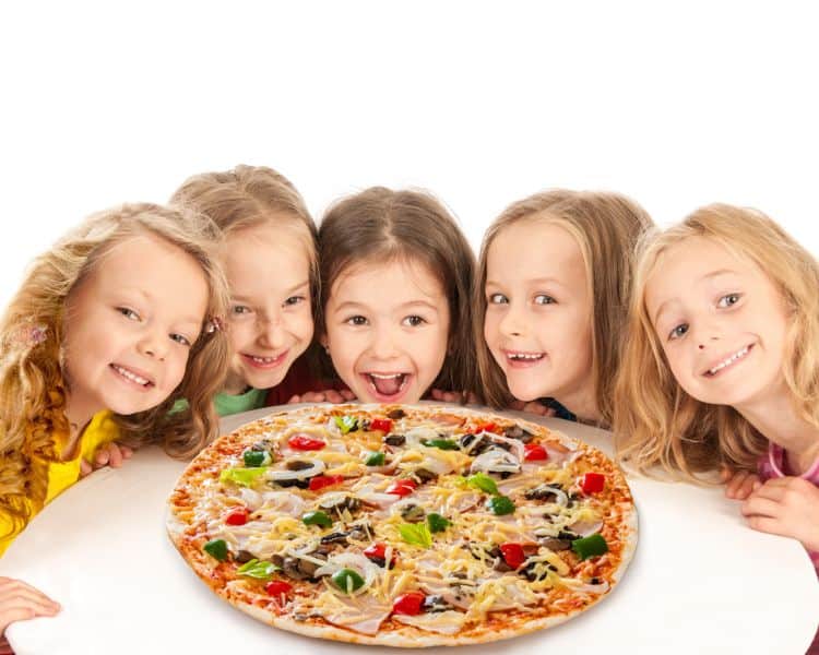 Christmas theme pizza party