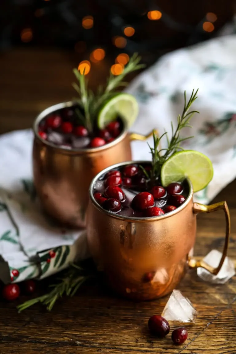 Cranberry Moscow Mule cocktail