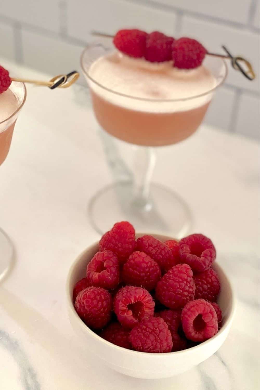 French martini cocktails for Valentines day