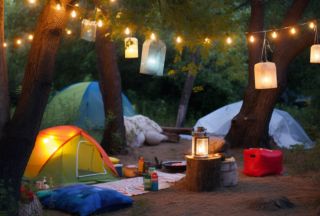 backyard camping party