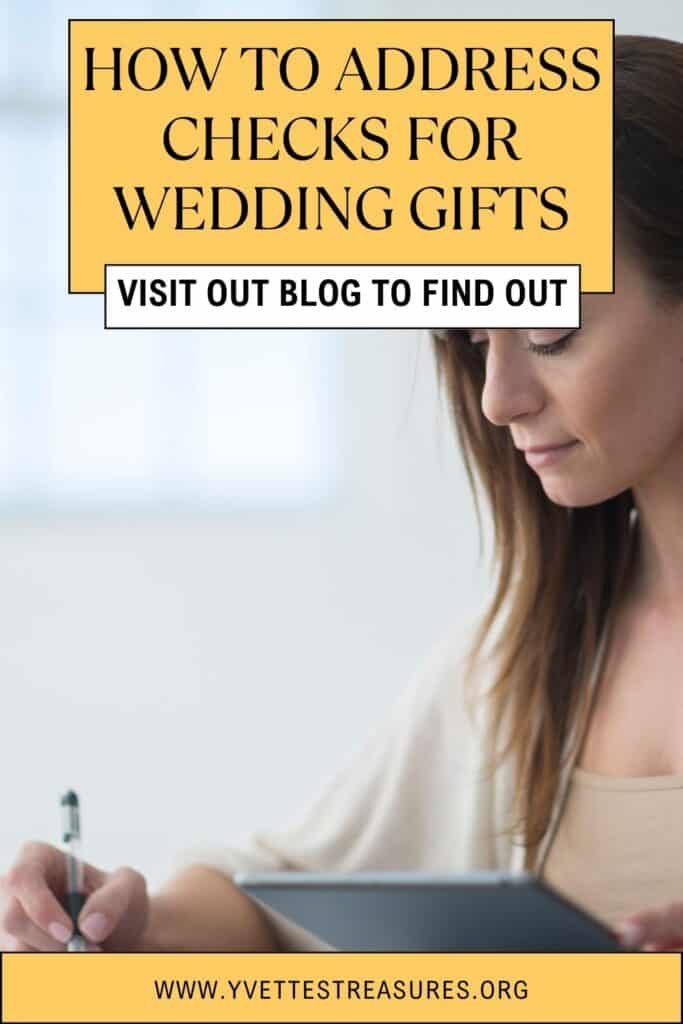 how to address checks for wedding gifts