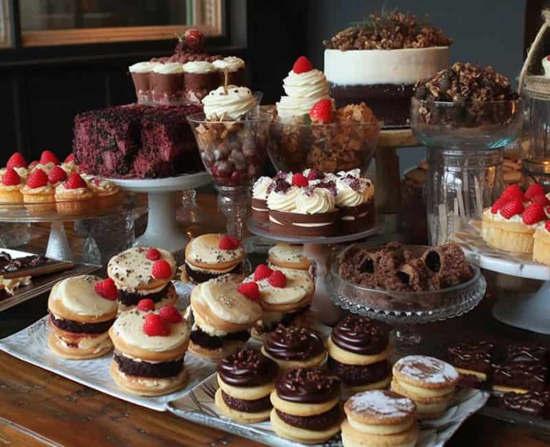 dessert table