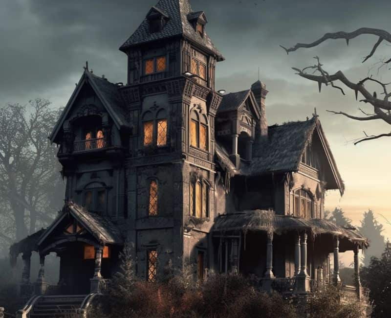 spooky haunted house