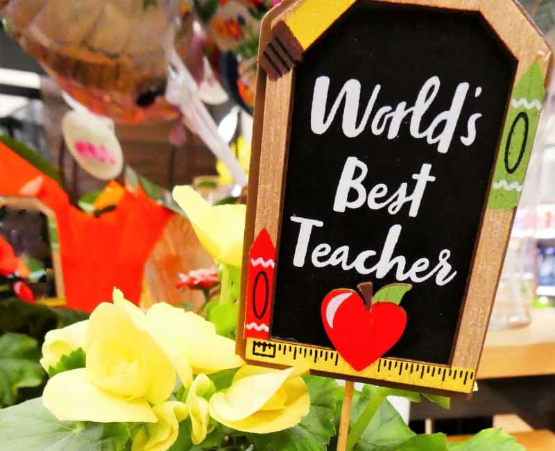world's best teacher sign