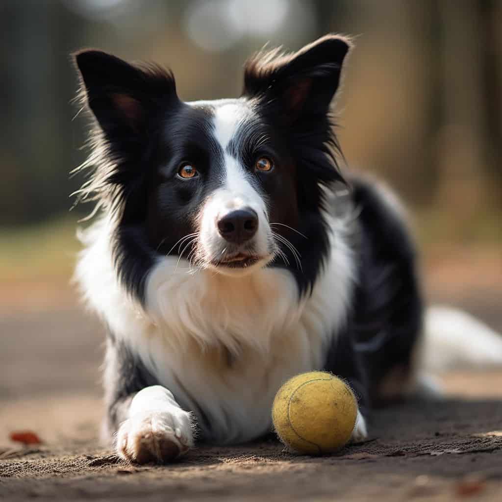 Border Collie playing catch