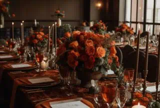 Burnt orange wedding idea