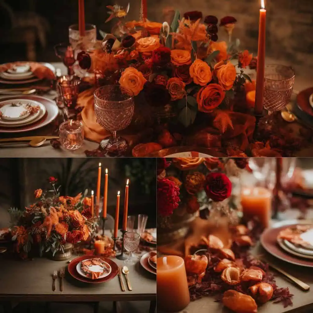 Burnt orange wedding theme