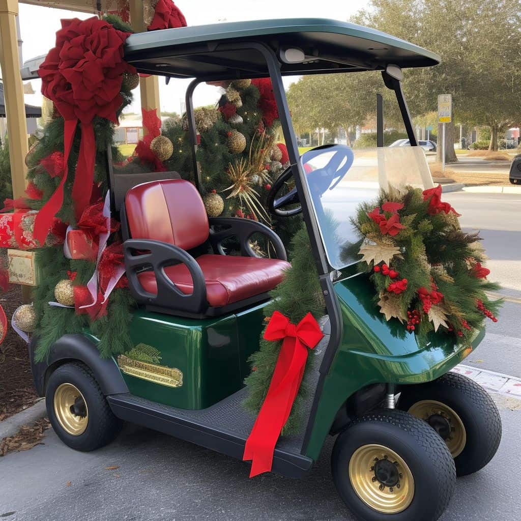 Golf Cart Christmas Decorating Ideas