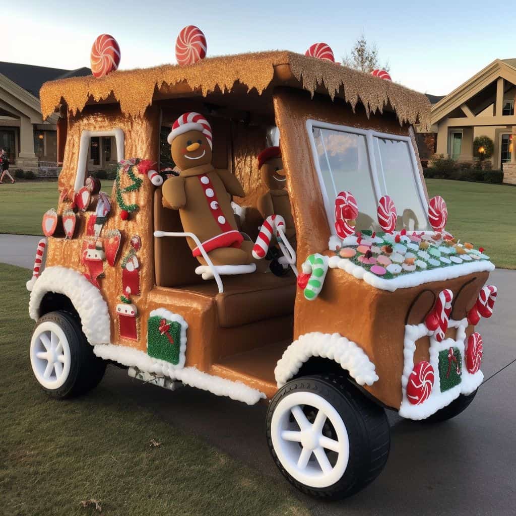 gingerbread decorations for golf cart