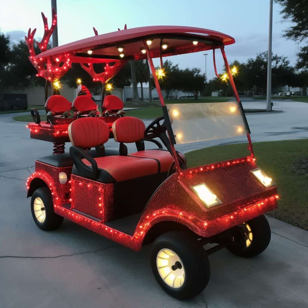 reindeer decorating ideas for golf cart