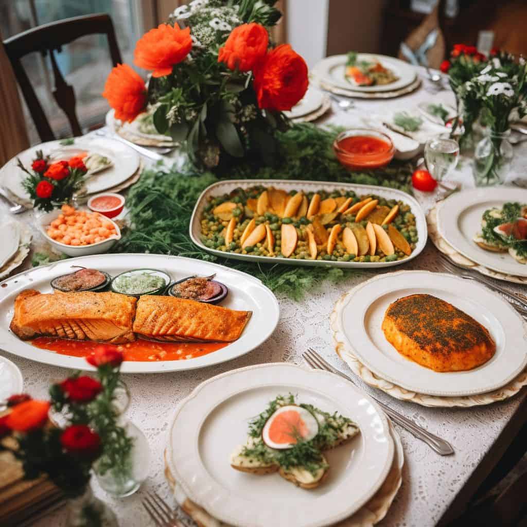 wedding buffet table