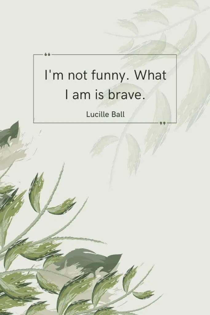I'm not funny. What I am is brave saying