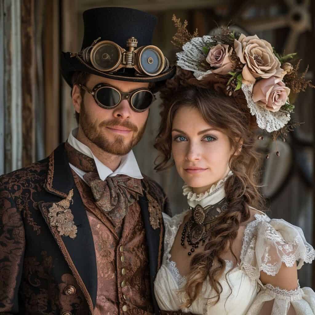 steampunk wedding attire