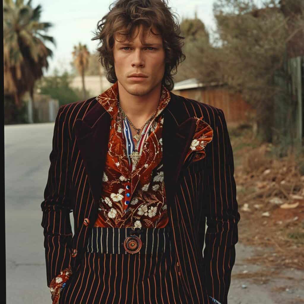 men's pin stripe attire