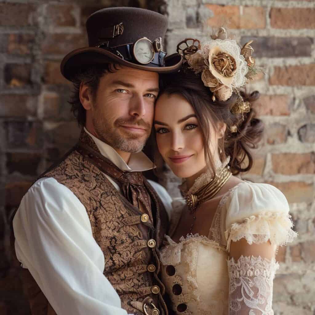 steampunk wedding attire