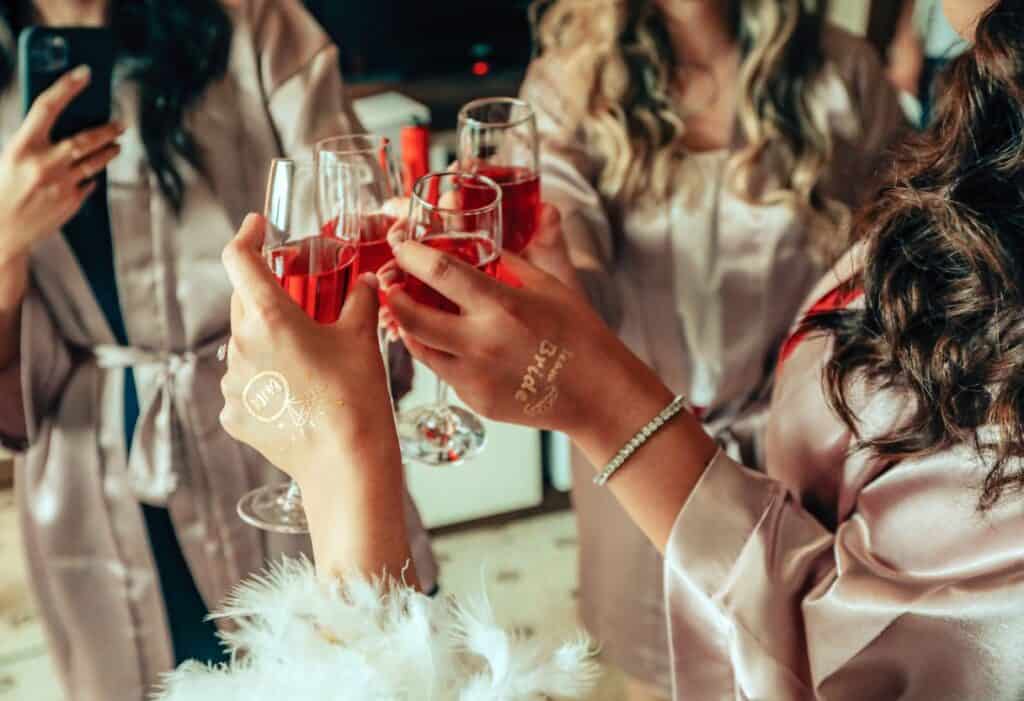 Champagne bridesmaid proposal