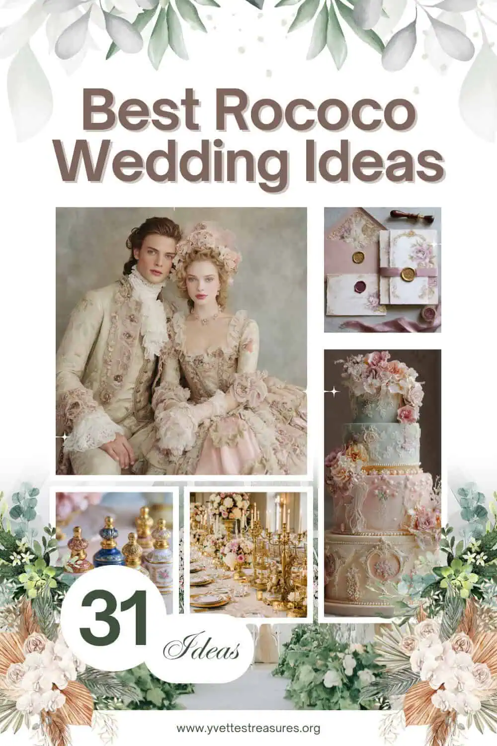 Best Rococo wedding ideas for decorating, cake, lighting, wedding attire and wedding photographs.